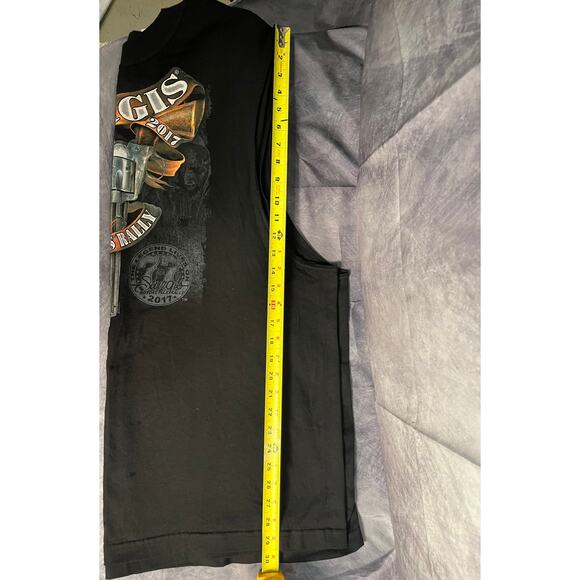 Sturgis 2017 Black Hills Rally Cutoff Tank Top Men’s 3XL Motorcycles Graphic Tee - Picture 6 of 6